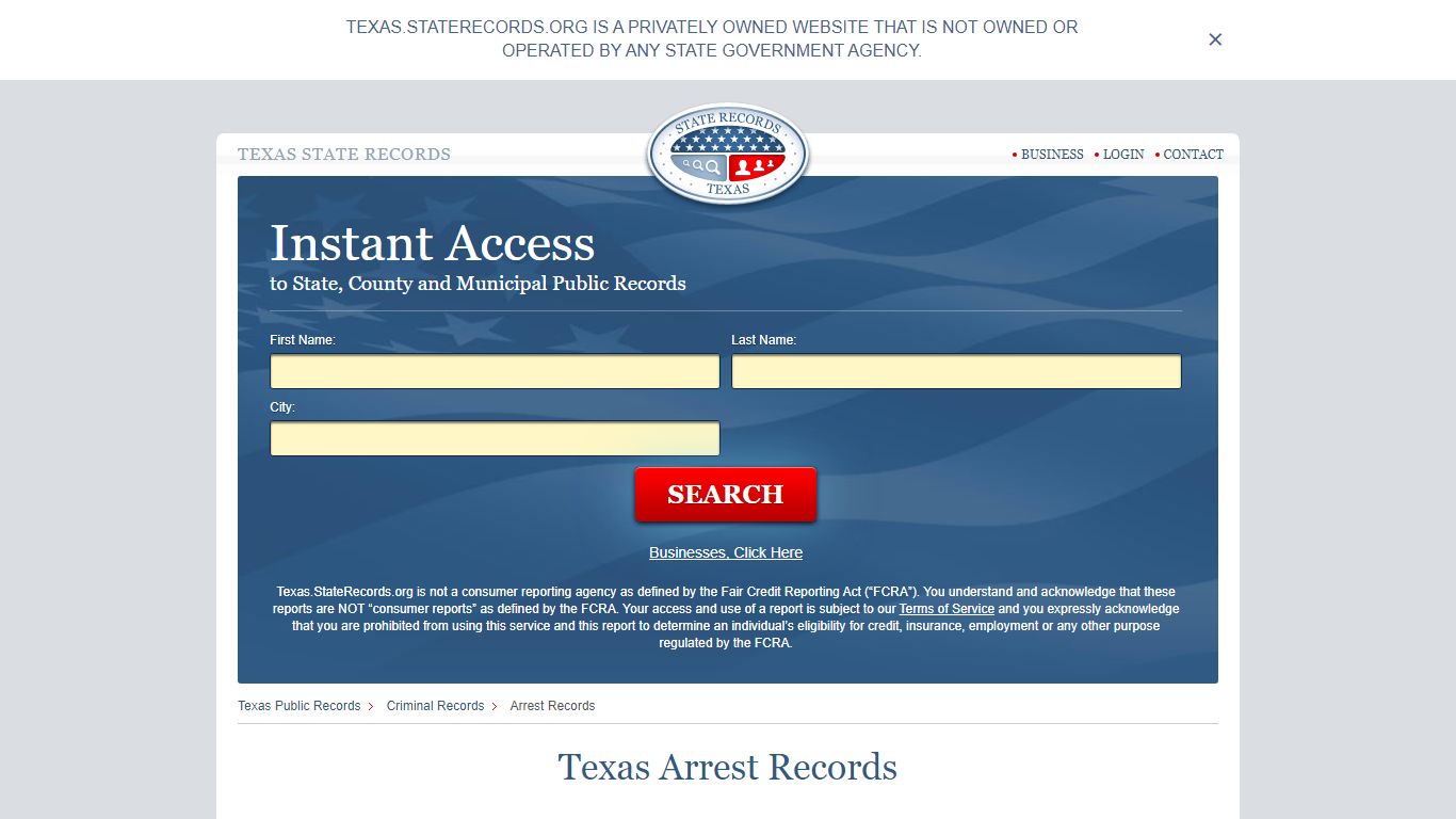 Texas Arrest Records | StateRecords.org
